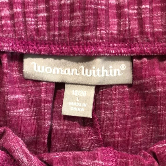 WOMAN WITHIN Fuchsia Heathered Skirt - Picture 4 of 8